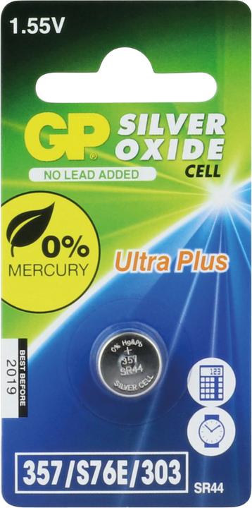 Immagine prodotto GP Batteries Batteria all'ossido d'argento 357 usa e getta SR44 Siler-Oxide (S) (1 pz., SR44, 165 mAh)