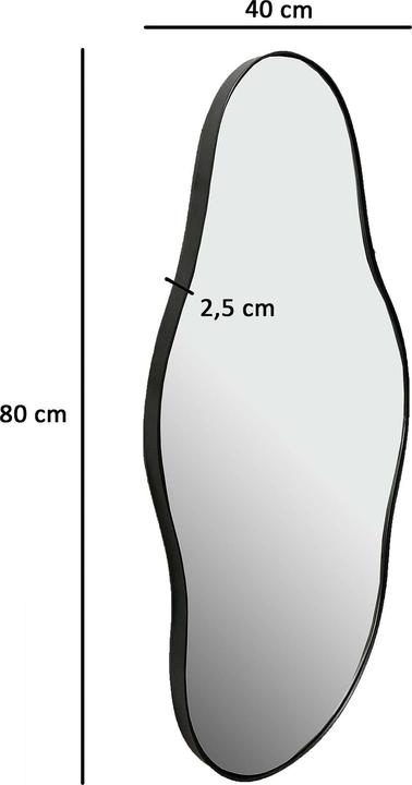Image du produit FineBuy Miroir de couloir (40 x 80 cm)