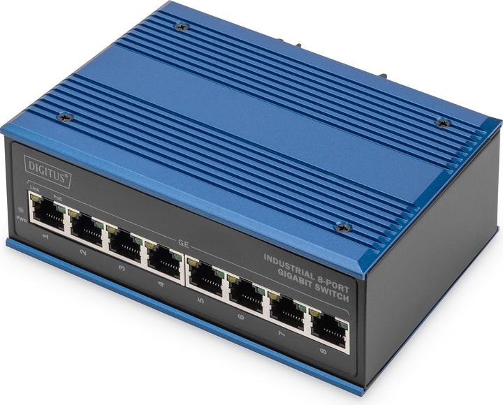 Produktbild Digitus Industrieller 8-Port Gigabit PoE Switch (8 Ports)