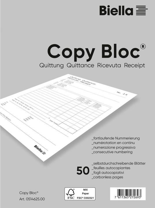 Immagine prodotto Biella Copia blocco (100 x)