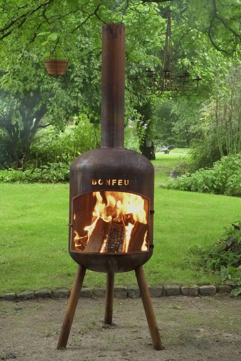 Immagine prodotto Bonfeu BonBono Roest Tuinhaard - L 45 x L 45 x H 165 cm - Staal - bruin - Tuinhaard - Terrasverwarming - Te