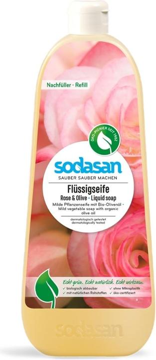 Sodasan Pflanzenseife Rose-Olive Bio (Liquid soap, 1000 ml)
