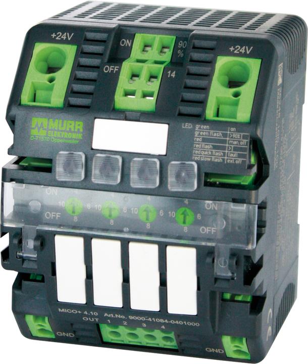 Murr Elektronik MICO+ 48V DC 4.4 Load circuit monitoring, 4-channel IN: 48 V DC OUT: 48 V DC 1-2-3-4 A