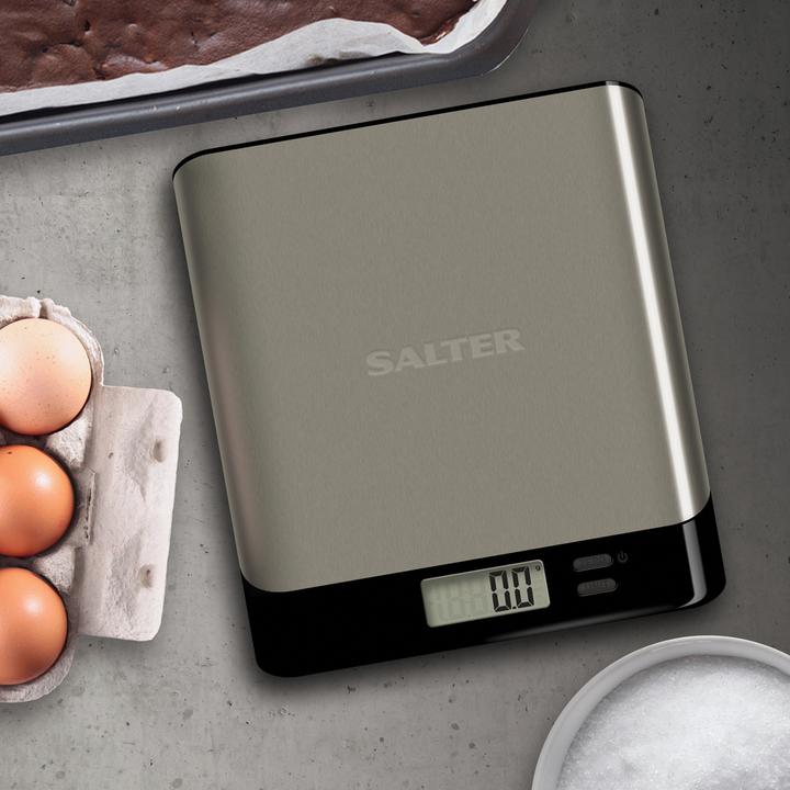Actual product image Salter 1052A SSBKDR Arc Pro Stainless Steel Digital Kitchen Scale