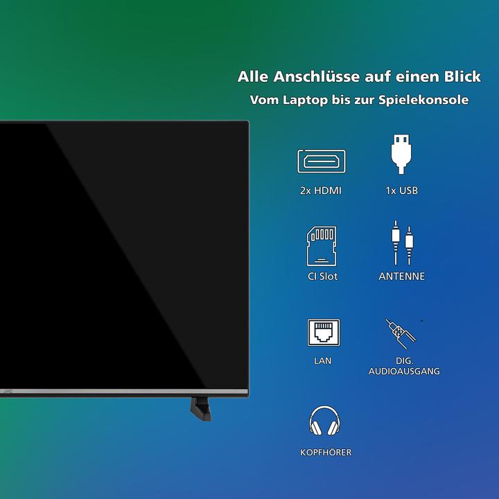Productafbeelding JVC Fernseher 40 Zoll Smart TV VIDAA LT-40VDF5455 - Full HD Fernseher, HDR TV mit Triple-Tuner (40", LED, Volledige HD, 2025)