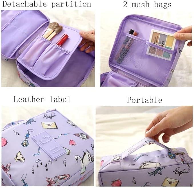 Produktbild Only-Bags.Store Tragbare tragbare Kosmetiktasche, grosse Kapazität Reiseaufbewahrungstasche, einfache