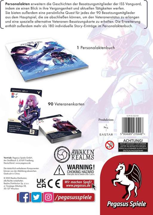 Produktbild Pegasus ISS Vanguard: Personalakten Erweiterung DE (Deutsch)