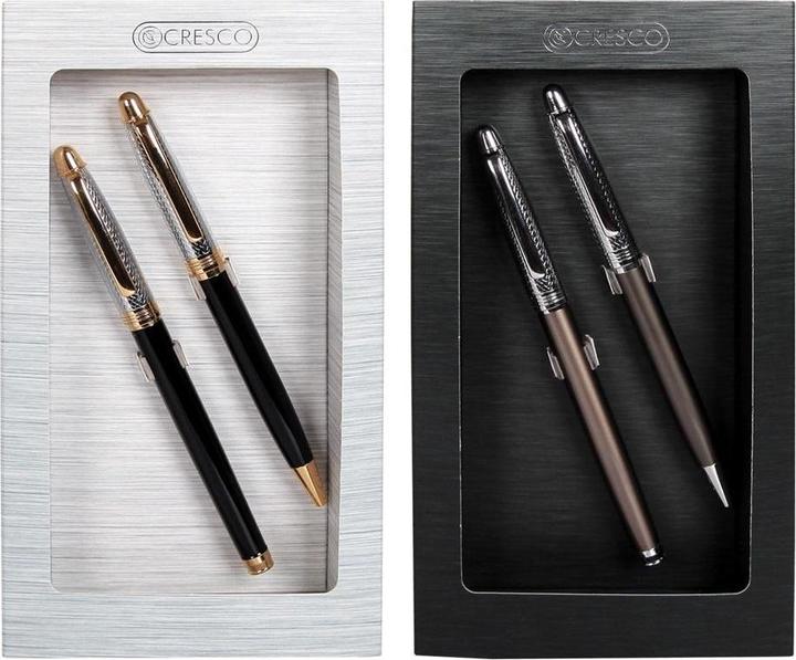 Actual product image Cresco Pen + Pencil Majestic Gift Box Mix (Multicoloured)