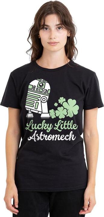 Actual product image Star Wars Unisex Adult Lucky Astromech St Patricks Day T-Shirt (XL)
