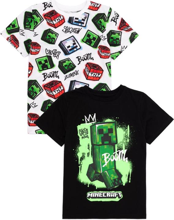 Produktbild Minecraft Childrens/Kids Creeper T-Shirt (Pack of 2) (146, 152)