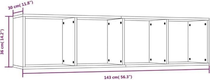 Actual product image VidaXL Laurenz (143 x 30 x 36 cm)