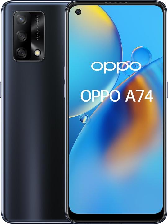 Actual product image OPPO A74 (128 GB, Prism Black, 6.43", 48 Mpx, 4G)