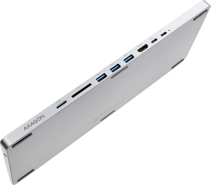 Actual product image Axagon HMC-KB keyboard USB-C 5Gbps with HUB, microSD/SD, 3x USB-A, HDMI 4K/60Hz, PD 100W, Audio, DE (DE, Cable)