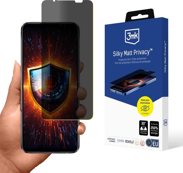 Produktbild 3MK Folia ochronna prywatyzujÄ ca matowa Silky Matt Privacy na Asus ROG Phone 6 (1 Stück, Asus ROG Phone 6)