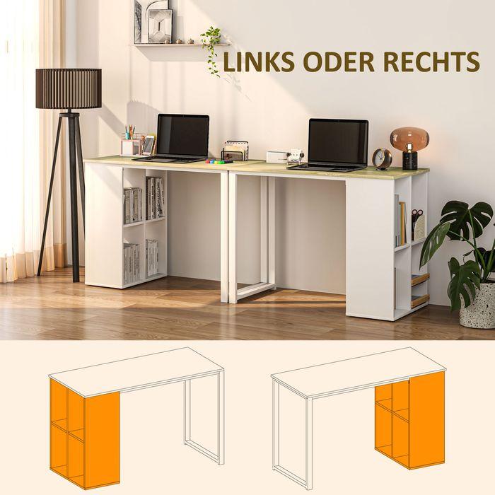 Image du produit Swisshandel24 Kompakter Computertisch, Moderner Schreibtisch, 100 x 54 x 75 cm, Weiss
