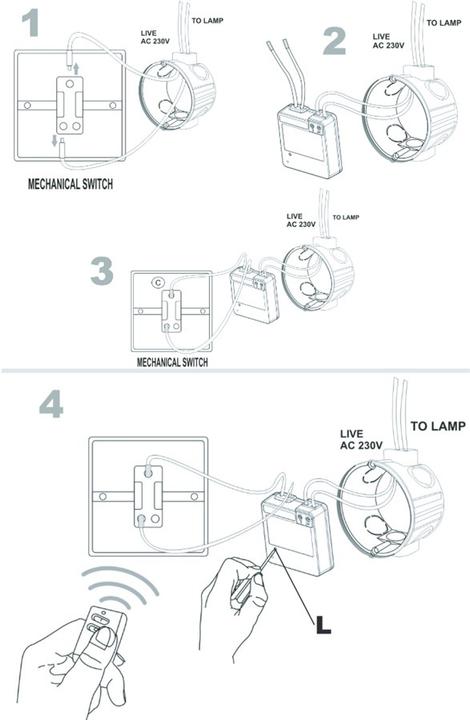 Immagine prodotto intertechno Dimmer universale radio ITDM-250 (Attuatore dimmerabile)