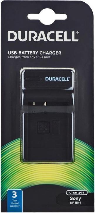 Produktbild Duracell Ladegerät mit USB Kabel für DR9953/NP-BN1 (Kamera Akku Ladegerät)