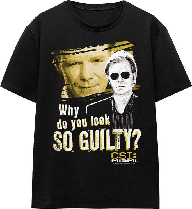 Actual product image CSI: Miami Unisex Adult So Guilty T-Shirt (XL)
