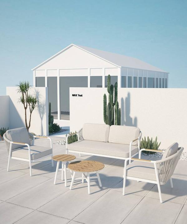Image du produit Ventaris Verona Gartenlounge Set Aluminium 5-pièces incl. tables d'appoint Anthracite