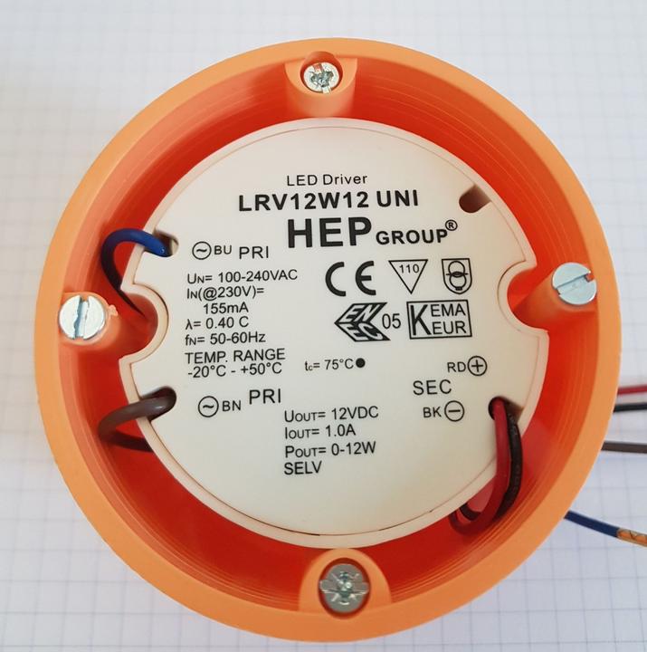 Actual product image Synergy 21 HEP power supply unit - 12V 12W - for flush-mounted box