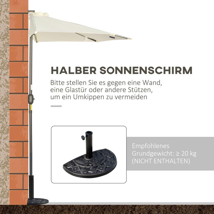 Actual product image Outsunny Patio umbrella with solar panel and LED (1.35 m)