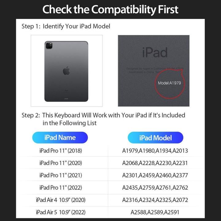 Image du produit Dux Ducis Étui pour clavier de la série DK (US, iPad Air 4, IPad Pro 11 (2020))