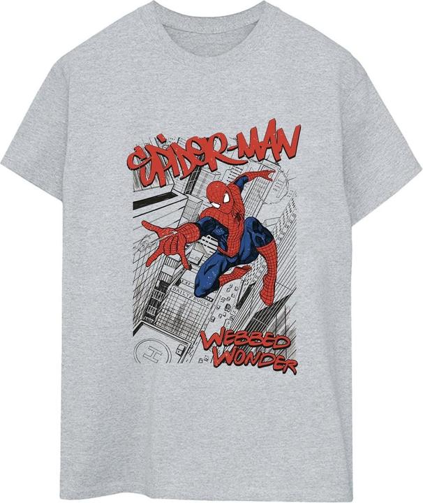 Immagine prodotto Spider-Man Sketch City Maglietta Ampia Donna (L)