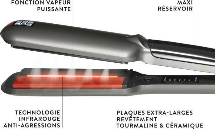 Produktbild Jean Louis David 39968 Hair Straightener Infrared Steam Protect up to 235C max 50 W (Glätteisen)
