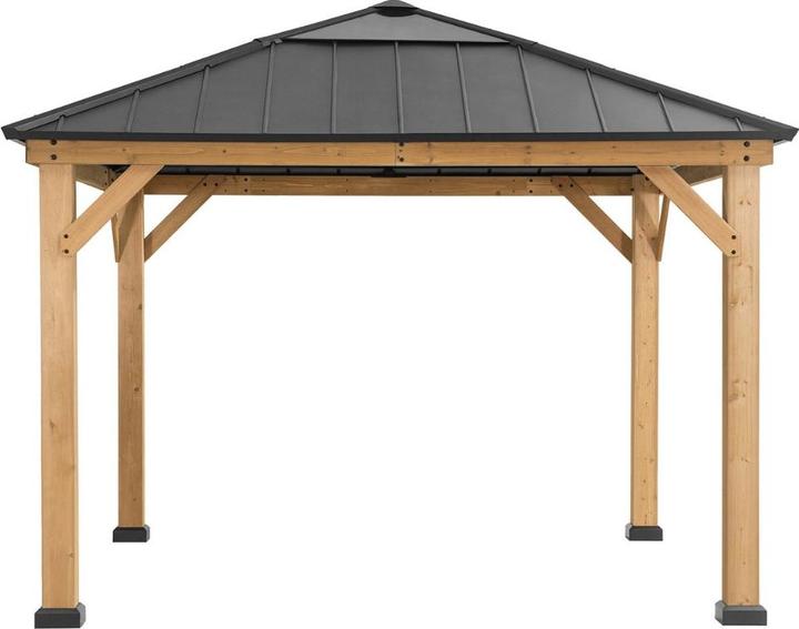 Produktbild Ventaris Montana Pavillon 3.36x3.36m Zedernholz Anthrazit (336 cm, 336 cm)
