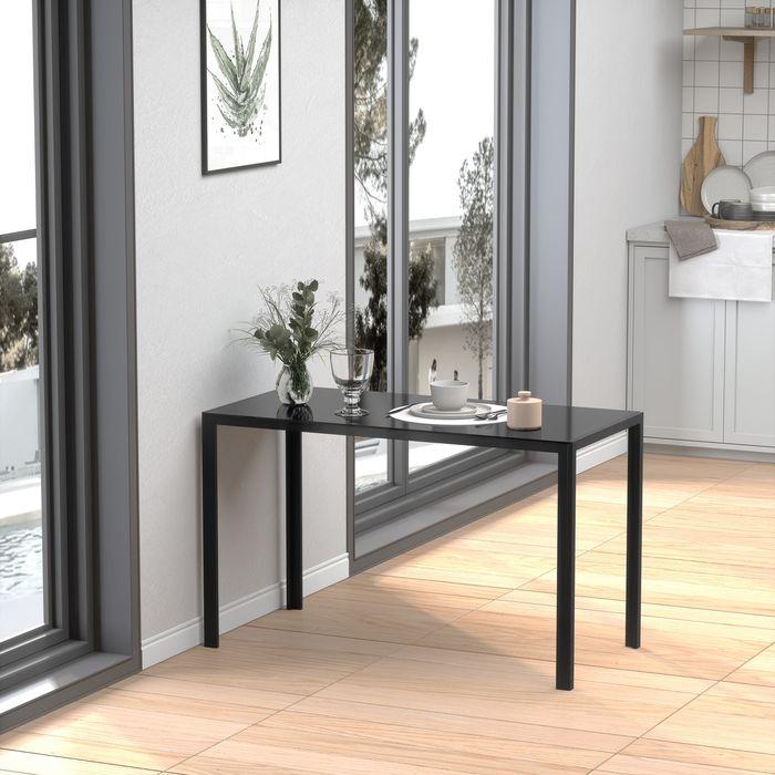 Produktbild Swisshandel24 Esstisch Küchentisch grosser Tisch, modernes Design, 120cmx60cmx75cm, Schwarz (120 x 60 x 75 cm)