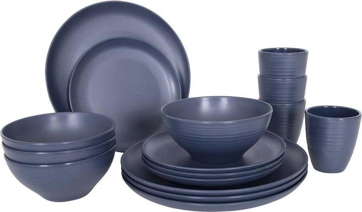 Bo-Camp Bo -Camp - Industrial - Servies - Orville - 16 pieces - Blue (4 persons)