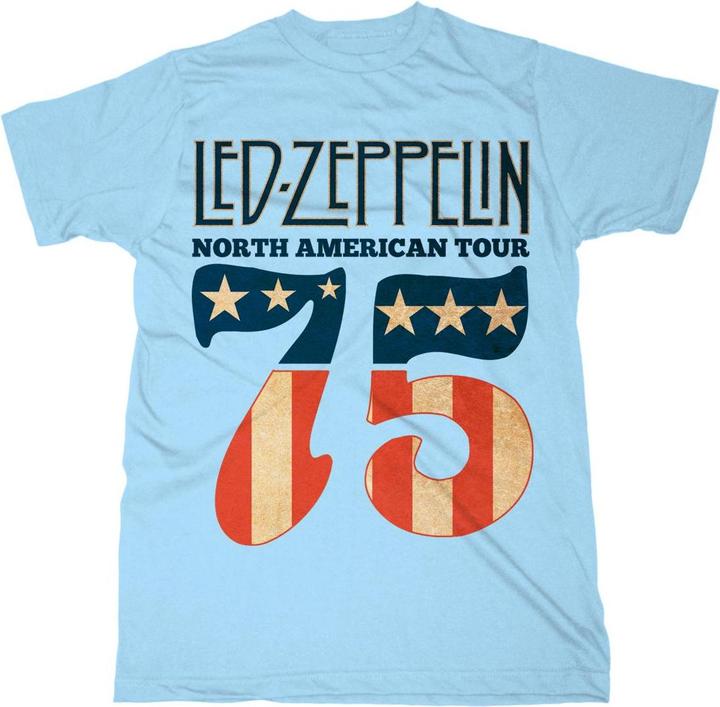 Led Zeppelin Erwachsene 1975 Nordamerikatour TShirt (M)