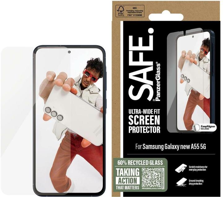 PanzerGlass Safe By Screen (1 Pezzo/i, Samsung Galaxy A55, Samsung Galaxy A56)