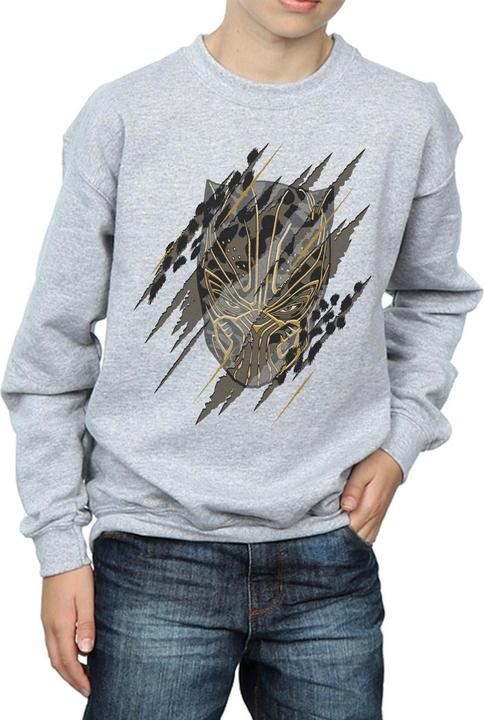Actual product image Boys Black Panther Gold Head Sweatshirt (116)