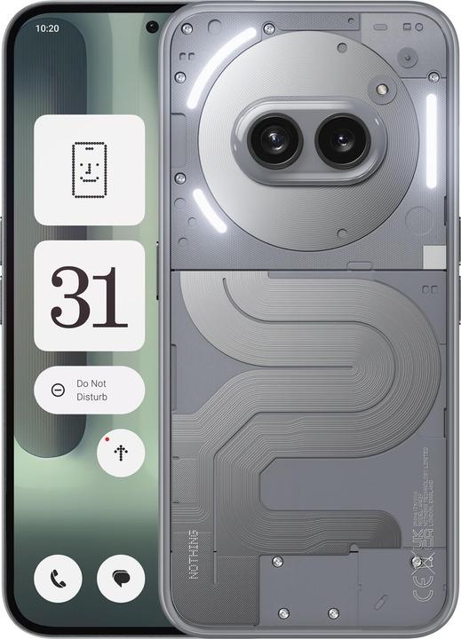 Nothing Phone (2a) Plus (256 Go, Gris, 6.70", Double SIM, 50 Mpx, 5G)