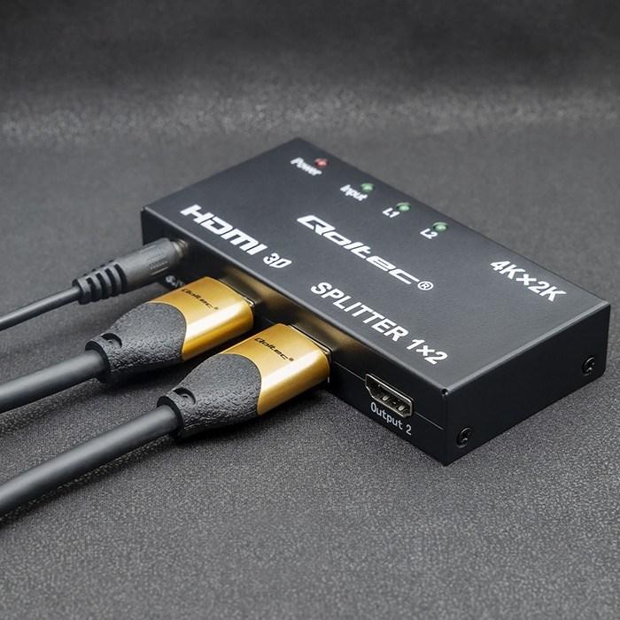 Immagine prodotto Qoltec 51796 Splitter HDMI attivo 2 x HDMI 4K x 2K | 3 4 Gbit/s