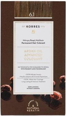 Actual product image Korres Argan Oil Hair Colour (6.1 dark blond ash)