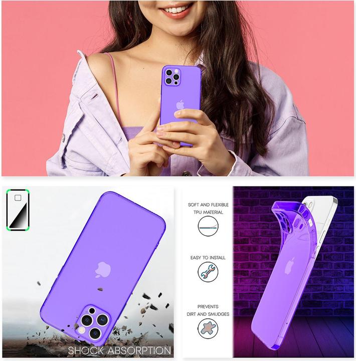 Produktbild Nalia Klare Neon Handyhülle (Apple iPhone 12 Pro Max)