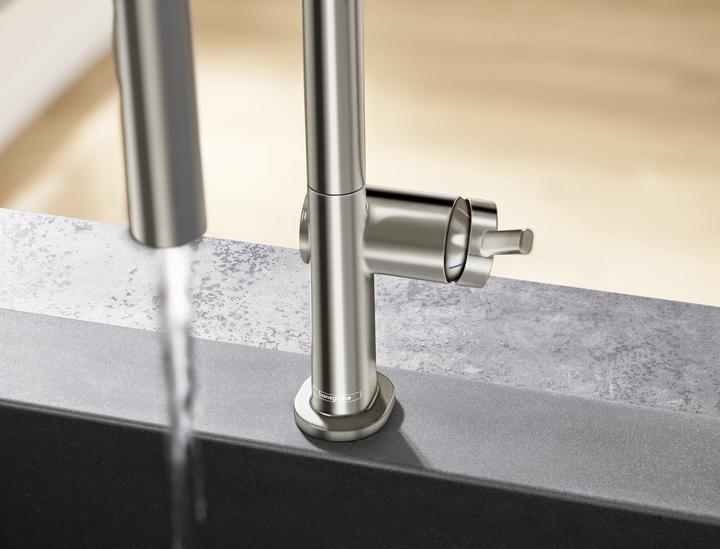 Productafbeelding hansgrohe Talis M54 ééngreeps keukenmengkraan 210 (afwerking roestvrij staal)