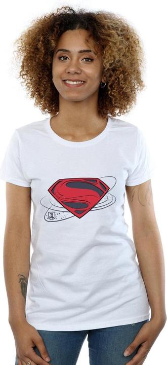 Actual product image Womens/Ladies Justice League Movie Superman Logo Cotton T-Shirt (L)