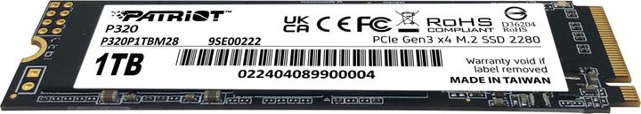 Actual product image Patriot SSD Viper P320 M.2 PCI-Ex4 NVMe 1TB 3GB/s (1000 GB, M.2 2280)