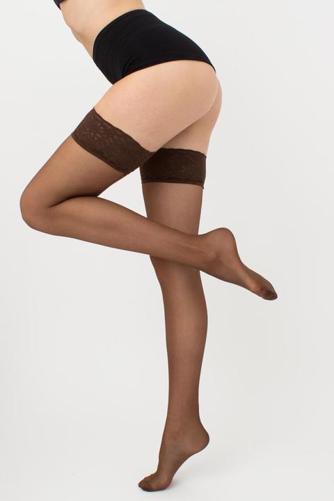 Image du produit Giulia Chic 20 calze Bas à couture autofixants, couleur cappuccino, taille 36-40 (20 DEN, 36 - 40)