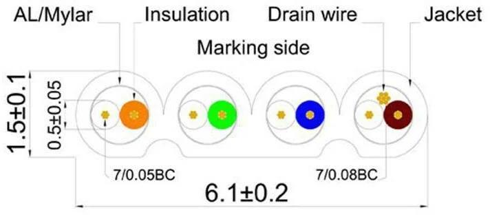 Actual product image Wirewin Network cable (STP, CAT6, 1 m)