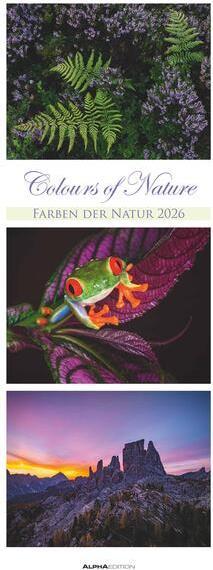 Image du produit Alpha Edition Colours of Nature - Triplets 2026 - Calendrier à rayures XXL 25x69 cm - Calendrier illustré en (25 x 69 cm, Non contraignant, Allemand)