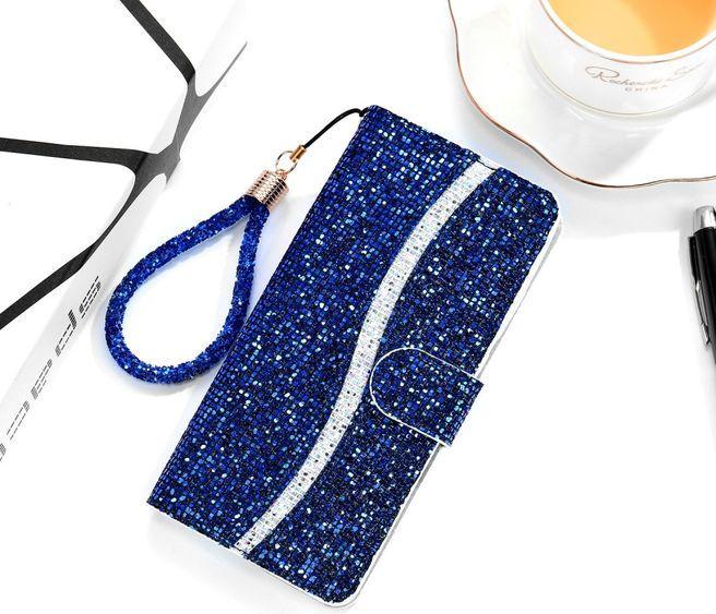 Image du produit MU Style Housse en cuir pailleté à rayures (Apple iPhone SE (3ème génération), Apple iPhone SE (2ème génération), Apple iPhone 8, Apple iPhone 7)