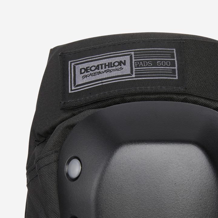 Produktbild Decathlon Adult 3-Piece Skateboarding Protector Set Pad500 Black (L, Knieschoner, Handgelenkschoner, Ellbogenschoner, Einzelstück)