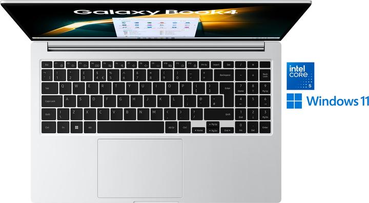 Produktbild Samsung Galaxy Book4 - 15,6 Zoll i5-120U 16 GB 256 GB W11P Platinum Silver (15.60", Intel Core 5 120U, 16 GB, 256 GB, DE)