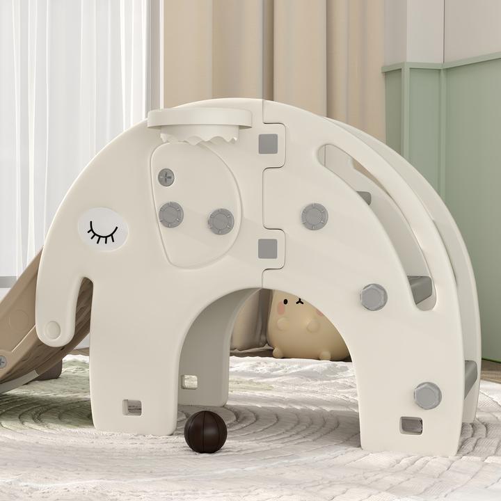 Actual product image Aiyaplay Kinderrutsche Kunststoff Cremeweiss