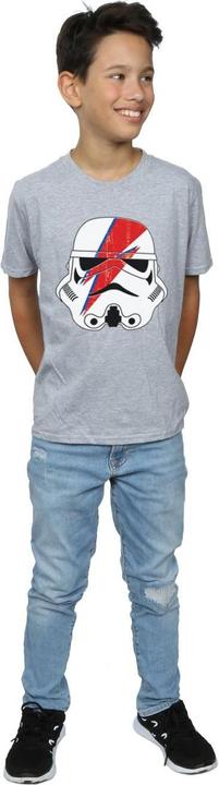 Actual product image Star Wars Boys Glam Stormtrooper Lightning Bolt Cotton T-Shirt (140, 146)