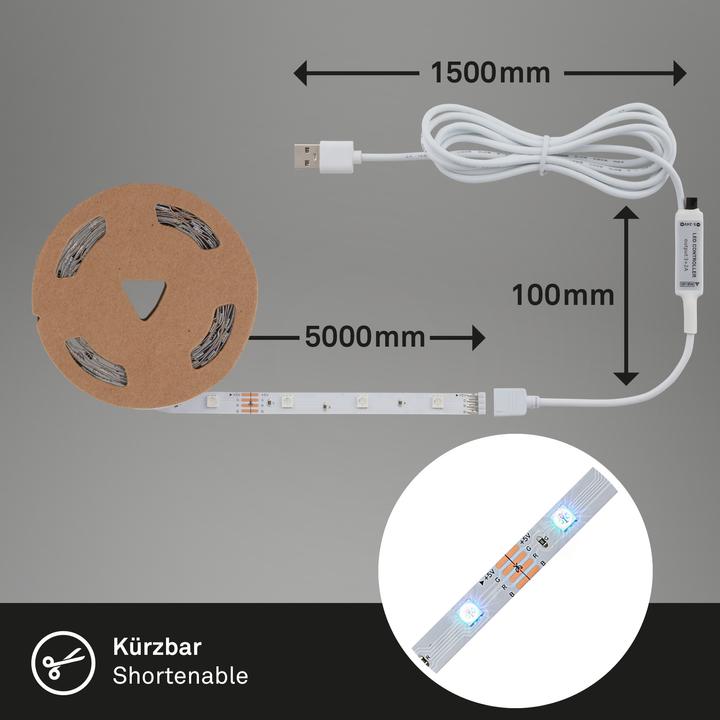 Actual product image Briloner Flexband (RGB, 500 cm, Indoor)